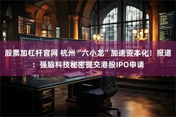 股票加杠杆官网 杭州“六小龙”加速资本化！报道：强脑科技秘密提交港股IPO申请